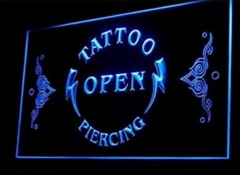 Tattoo Shop Body Piercing LED Neon Sign